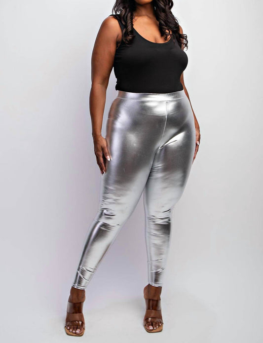 The Curve LA - Plus Size Faux Leather High Rise Leggings - Rack Hunt -