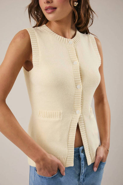 Buddy Button Down Knit Vest