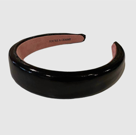 Bohemian Gemme - Women's Patent Leather Padded Headband - Rack Hunt -