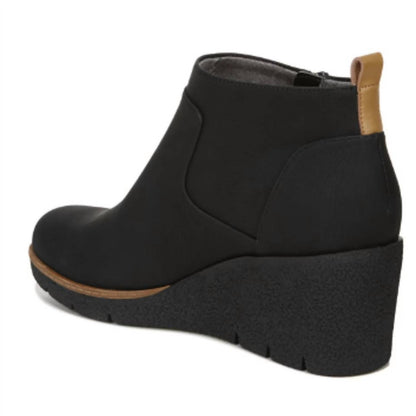 Women's Faux Leather Bianca Wedge Bootie Shoes