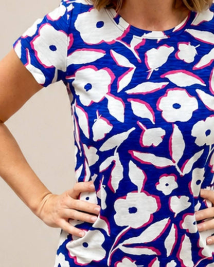 Crewneck Short Sleeve Shirt Dress