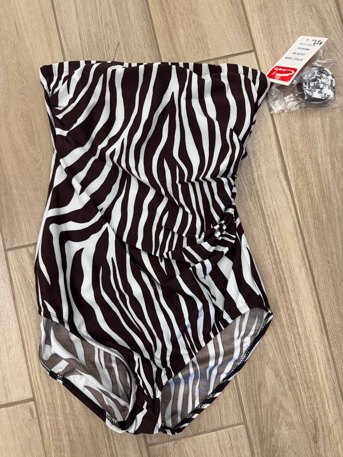 Ceeb USA - Women's Tiger Print Strapless One Piece Swimsuit - Rack Hunt -