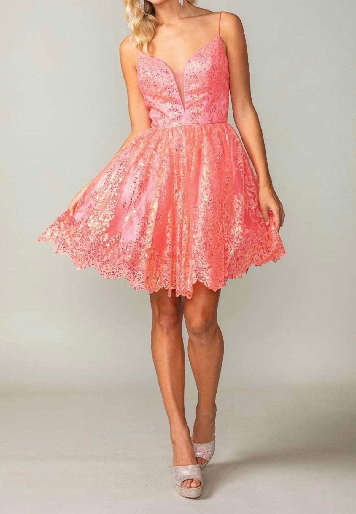 Sequin A-line Cocktail Dress