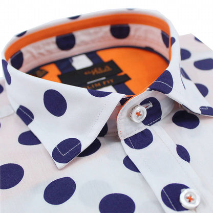 Jet Polka Dot Short Sleeve Shirt With Trim