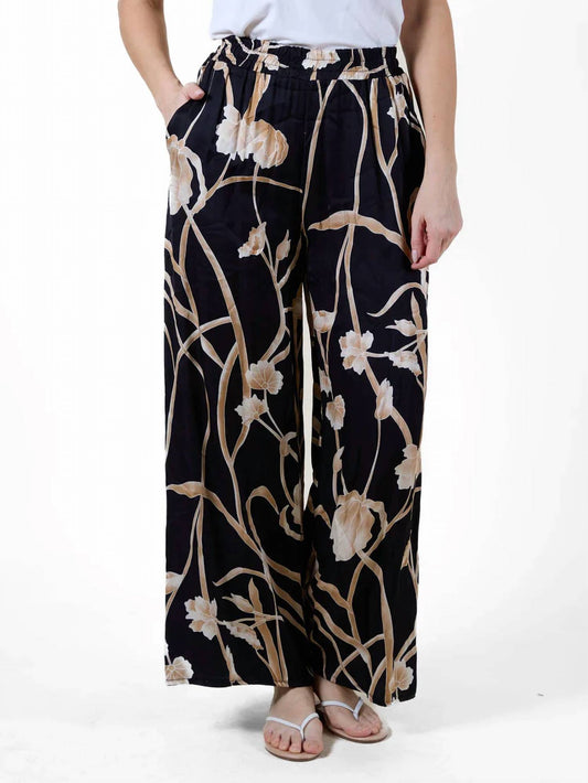 Allover Floral Print Pull On Pants