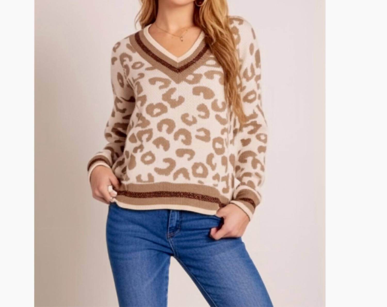 Funkitribe - Animal Print Light Knit Winter Sweater - Rack Hunt -