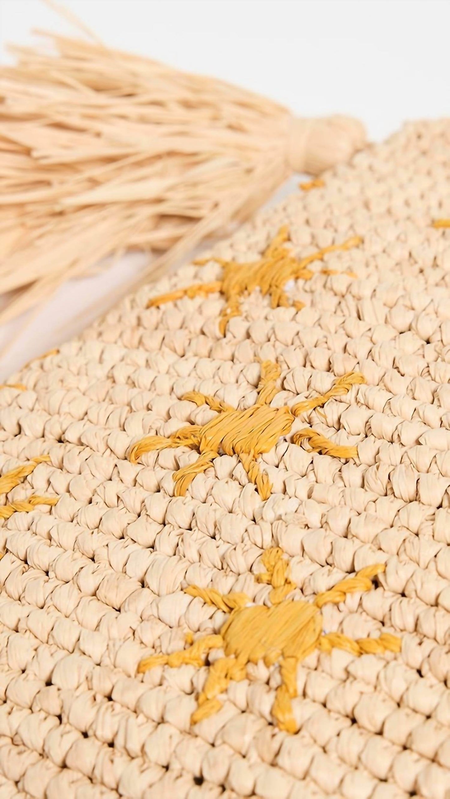 Mar Y Sol - Women's Embroidered Sun Pattern Clutch Bag - Rack Hunt -