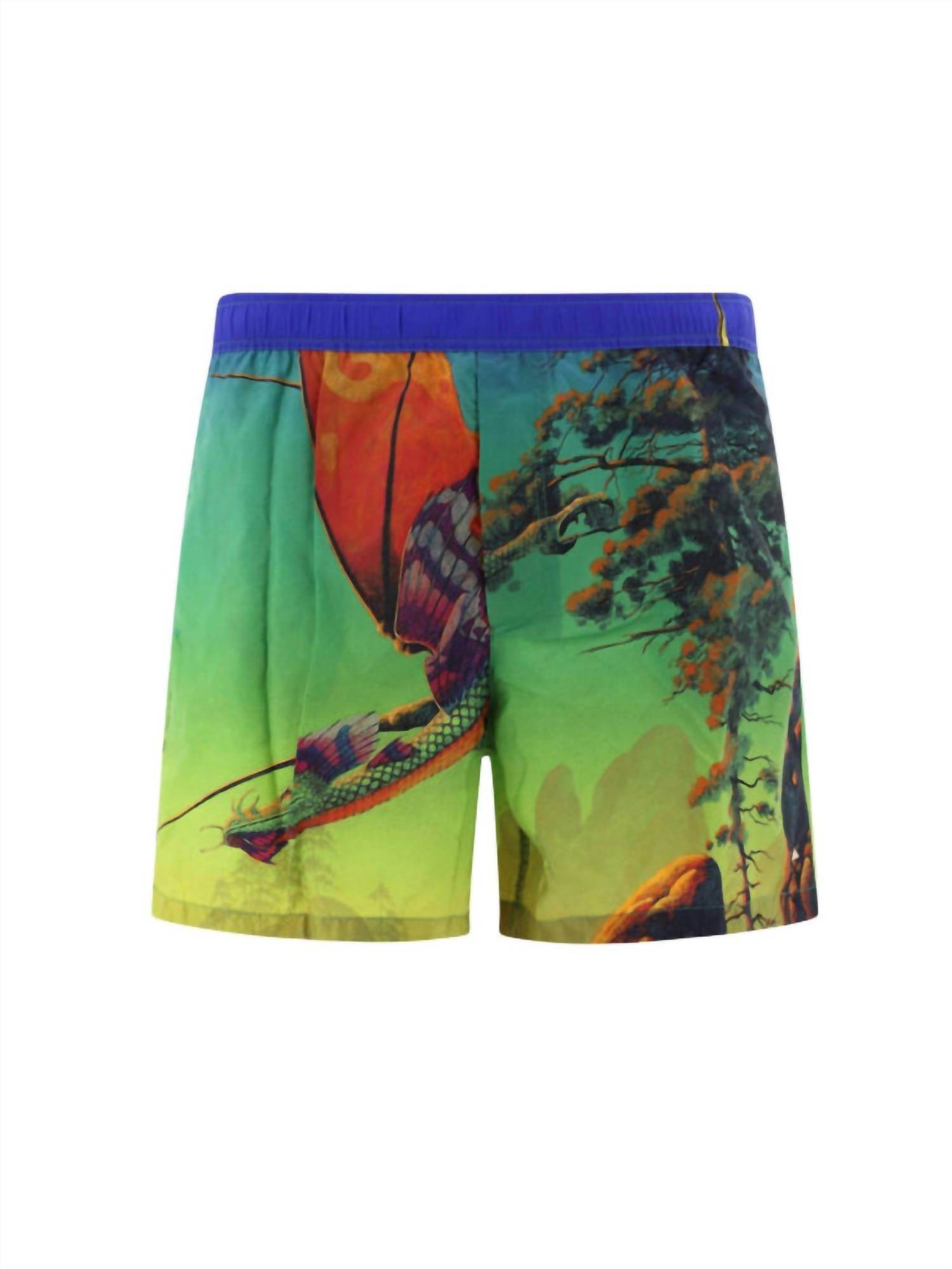 Valentino - Men's Dragon At Dawn Print Swim Shorts - Rack Hunt