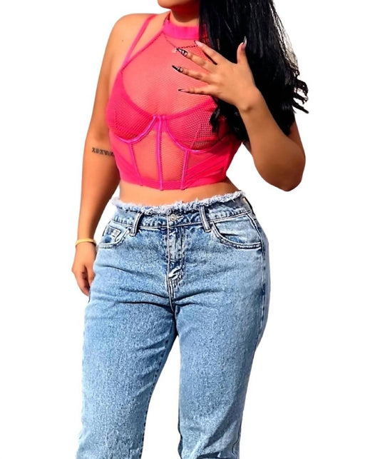 Jonae Sleeveless Corset Crop Top