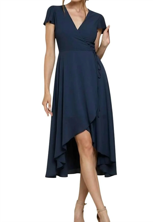 SOIEBLU - Short Sleeve Midi Wrap Dress - Rack Hunt