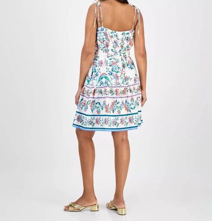 Printed Sleeveless Fit & Flare Dress