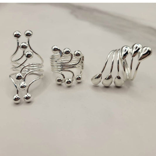 Women's Three-tier Teardrop Wrap Ring