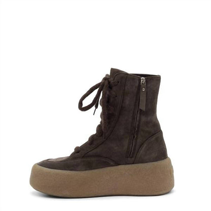 Women's Lace Up Suede Platform Boot