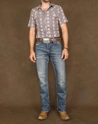 Embroidered Western Jeans