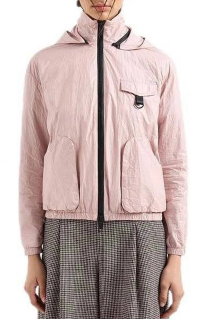Non-woven Fabric Cargo Pocket Windbreaker Jacket