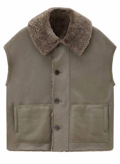 Unisex - Molin Reversible Shearling Gilet Coat