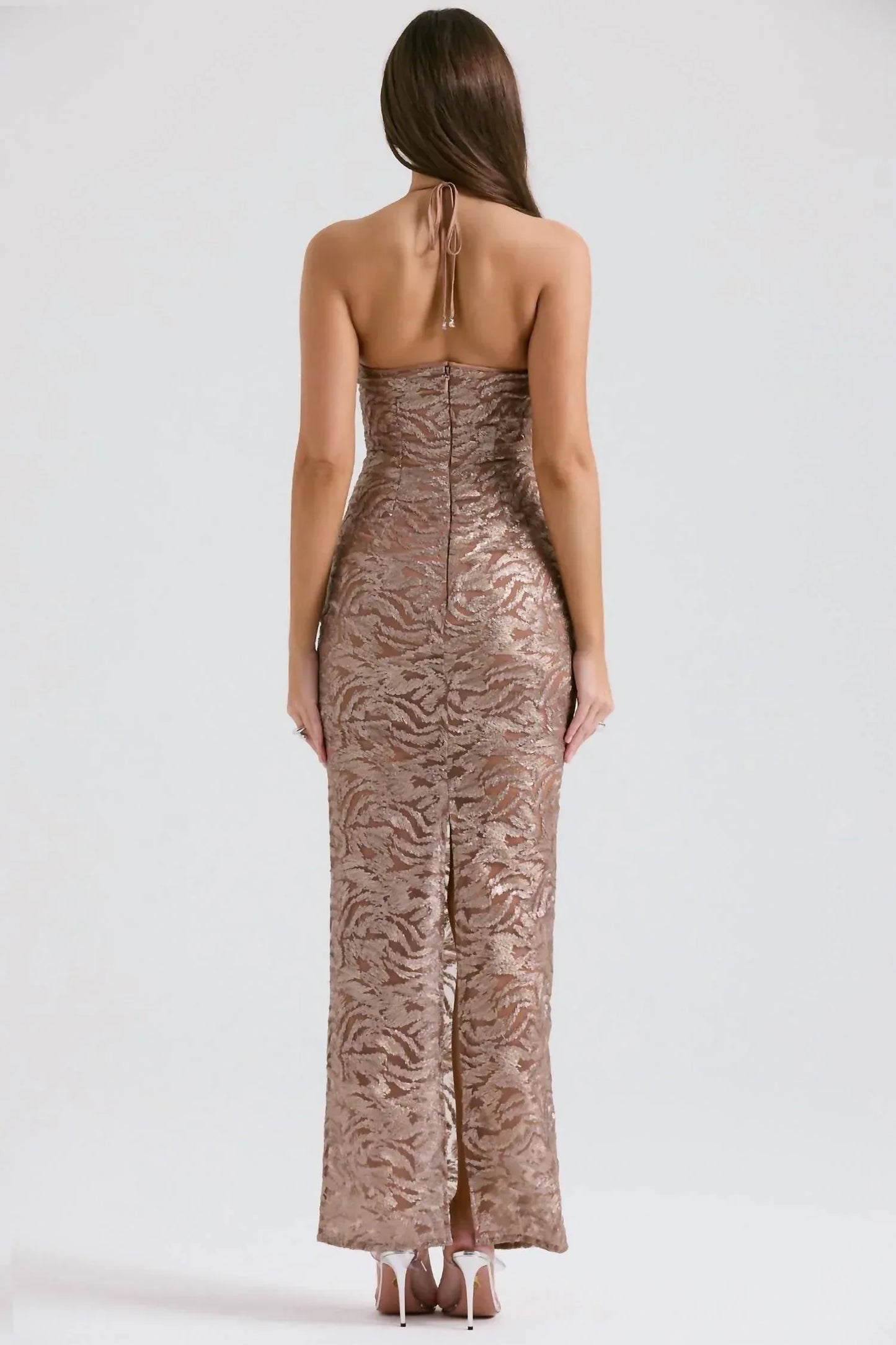 House of CB - Giada Embroidered Sequin Gown - Rack Hunt