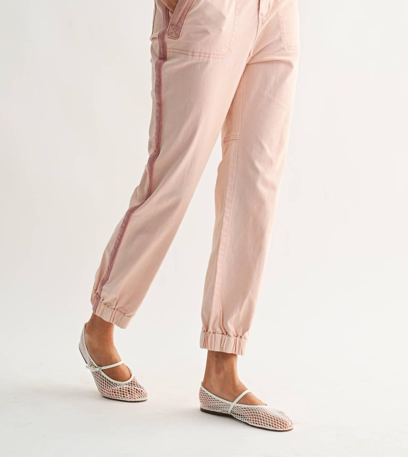 Track Pants With Zip Pocket And Side Stripe