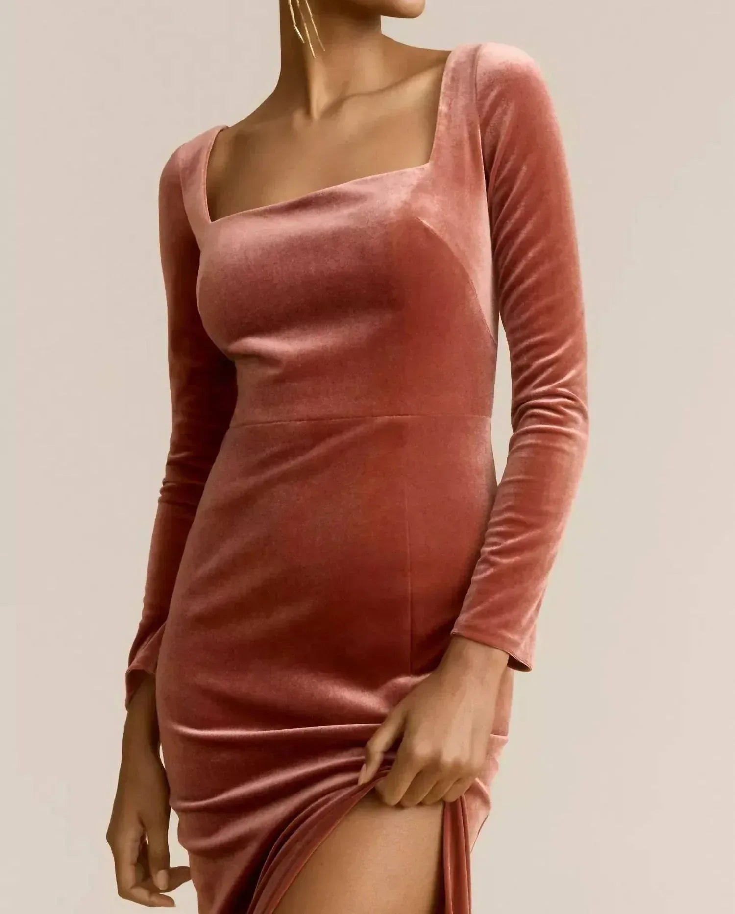 Jenny Yoo - Rachel Long Sleeve Square Neck Dress - Rack Hunt