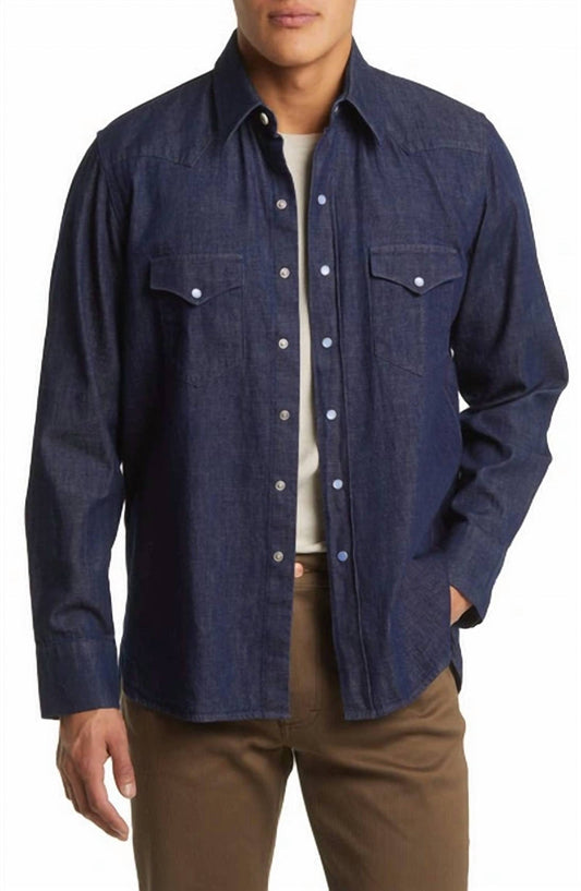 Denim Pearl Snap Shirt