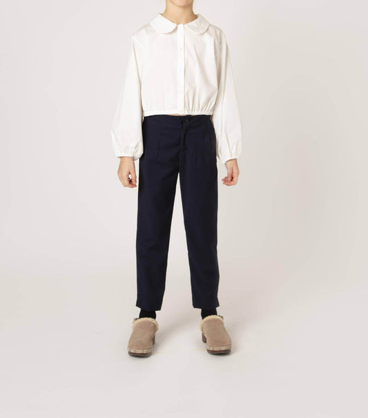 Piccola Ludo - Girls Cropped Collar Shirt - Rack Hunt -