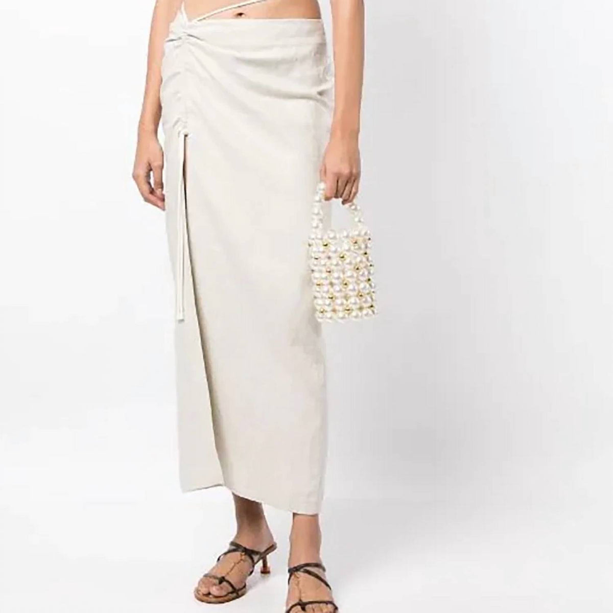 Women's Mini Pearls Evening Bucket Bag