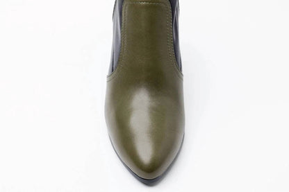 Women's Two-tone Block-heel Boots
