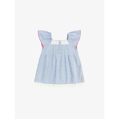 Girl's Flutter Sleeveless Dress