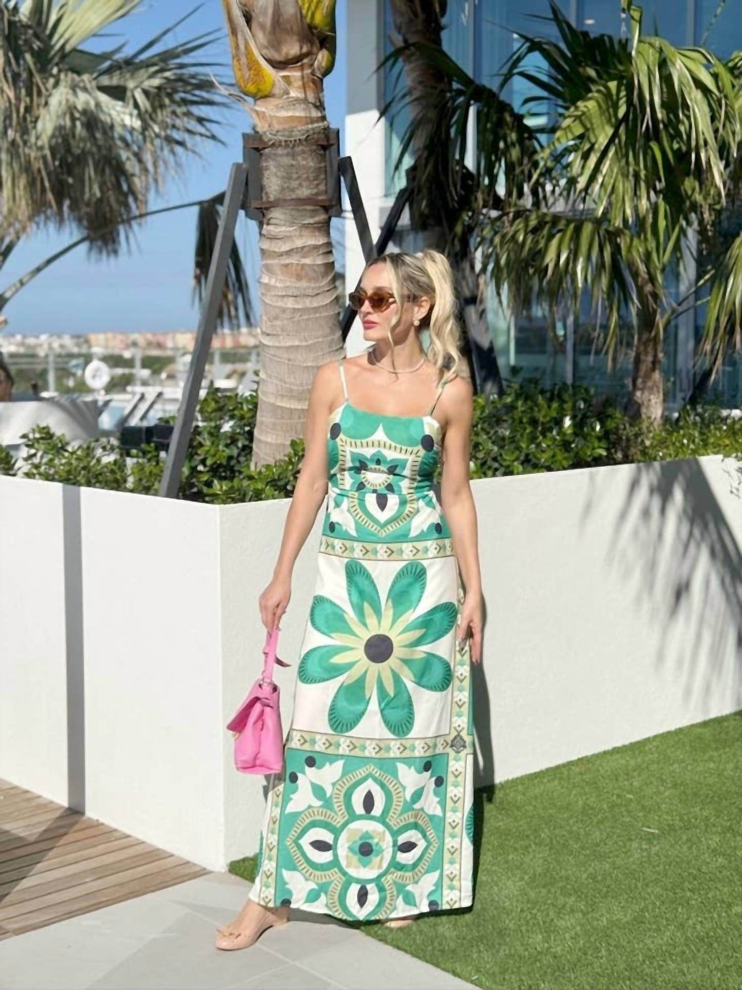 Endless Moon - Elegance Summer Tropical Botanical Floral Resort Dress - Rack Hunt -