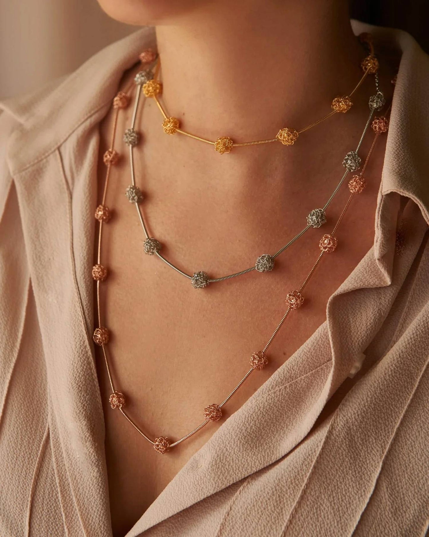 Women's Dome Mini Handmade Crochet Necklace