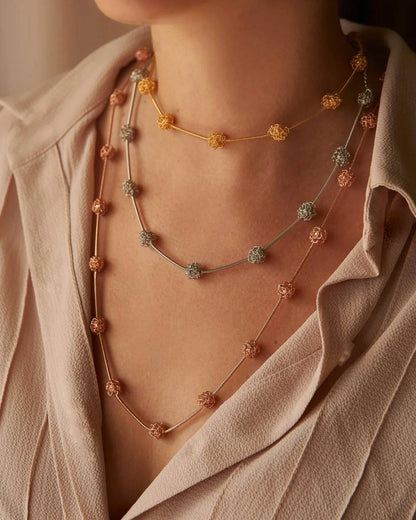 Women's Dome Mini Handmade Crochet Necklace