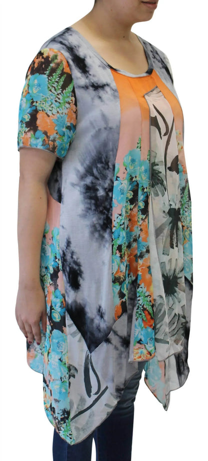 LV Collection - Patchwork Long Tunic Top - Rack Hunt