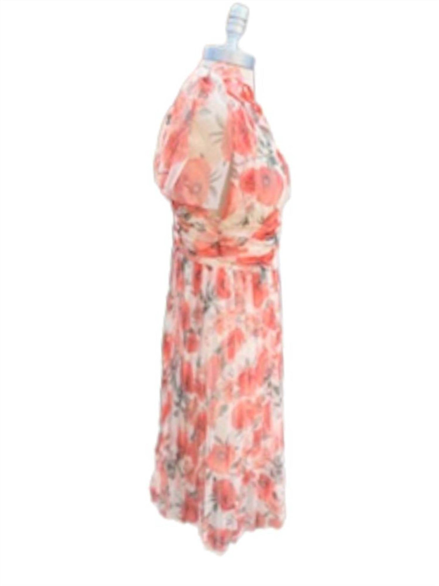 Giorgia & Johns - Women's Floral Sleeveless Dress With Bow On Shoulder - Rack Hunt