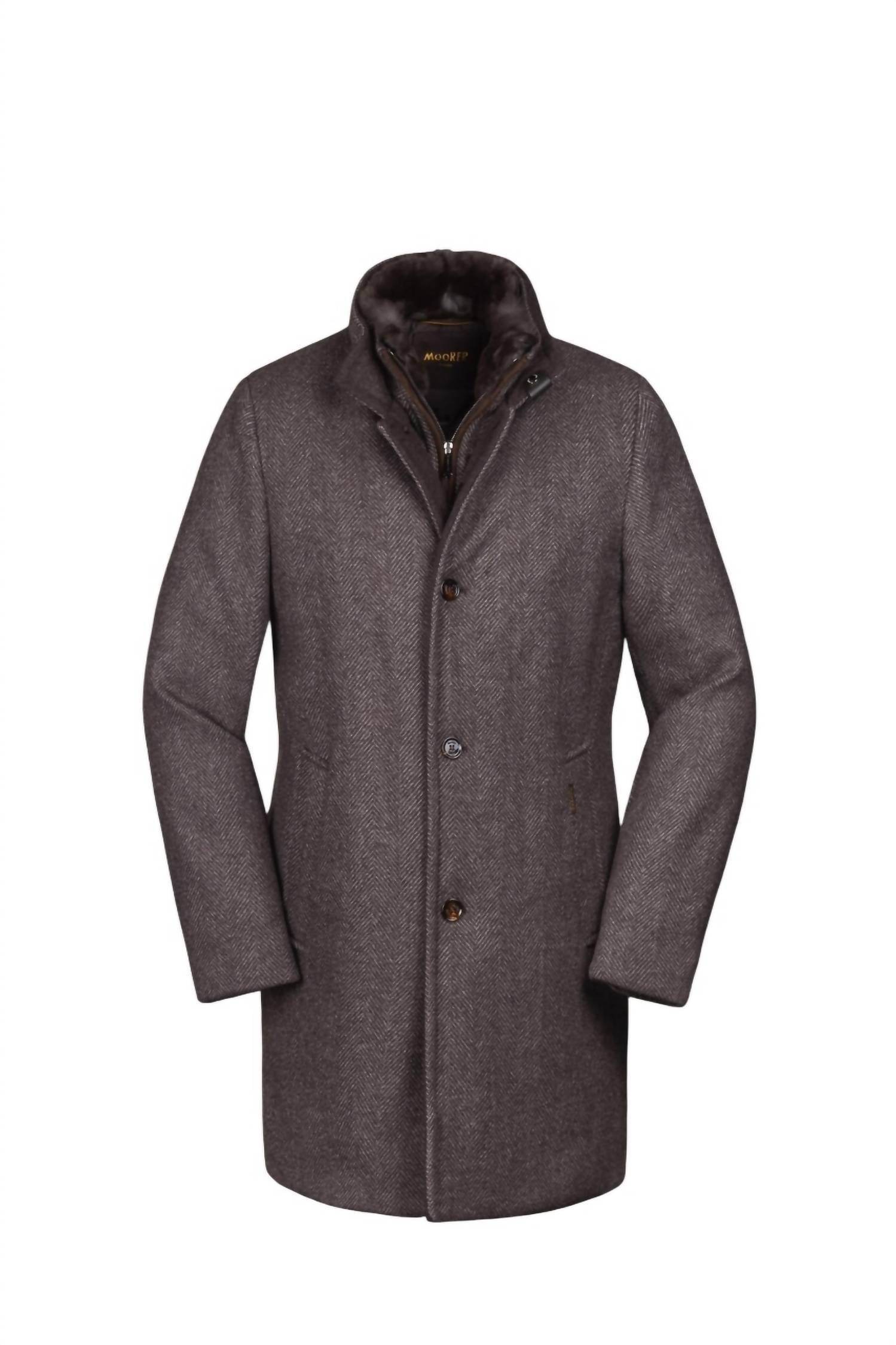 MooRER - Bond Fur Hd Herringbone Down Coat - Rack Hunt -