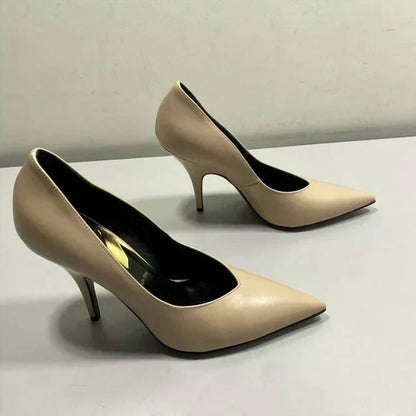 Womens Scarpe Pointed Toe Slip-on Pumps