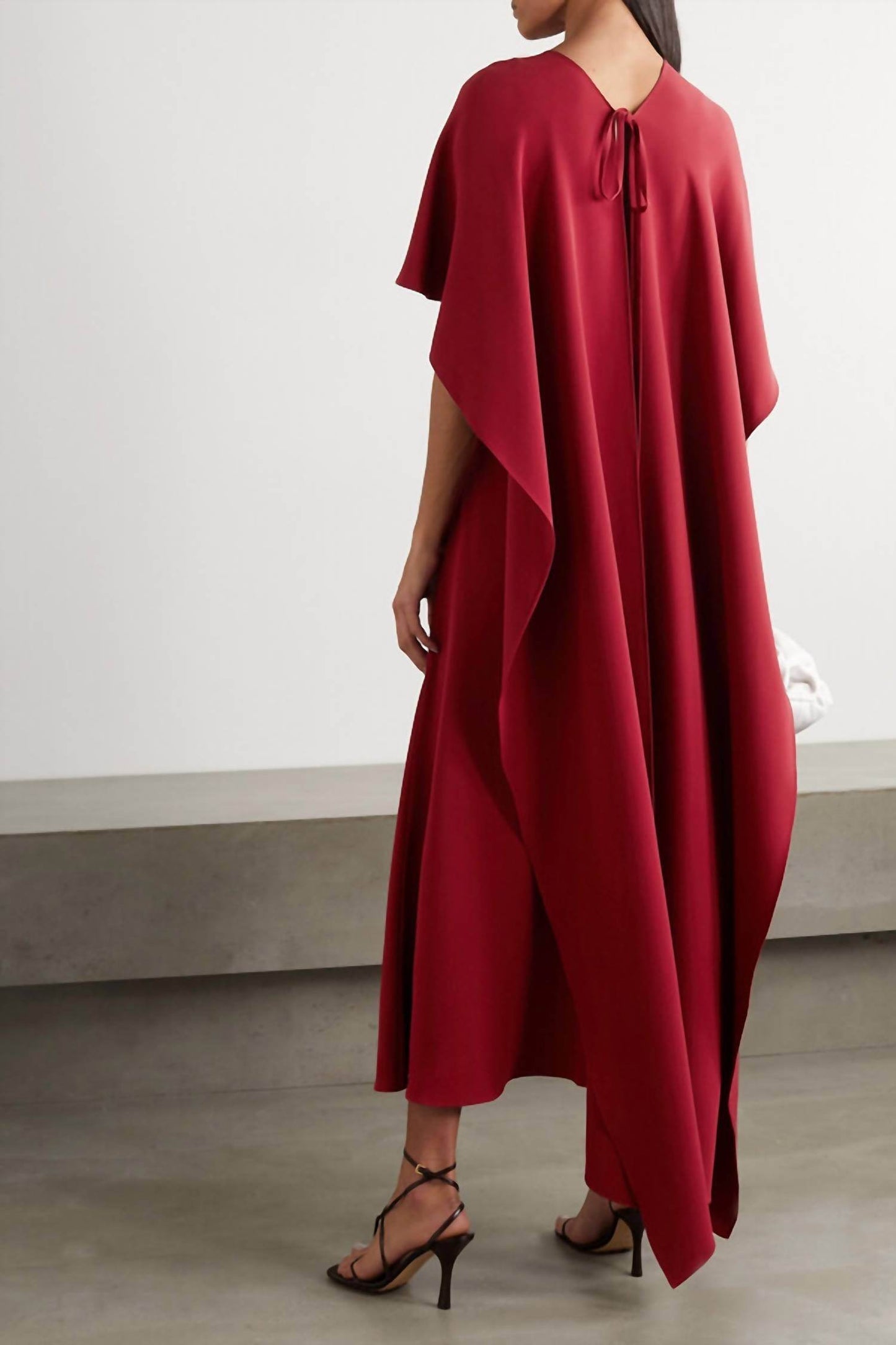 Valentino - Cape Effect Lace Trimmed Dress - Rack Hunt