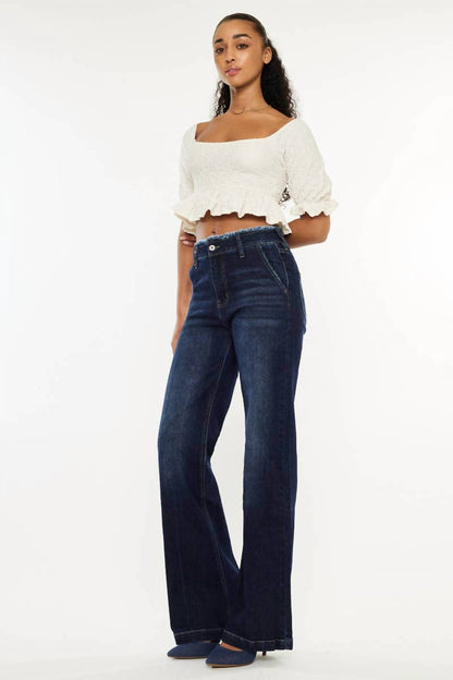 High Rise Wide Flare Jeans