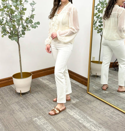 Embroidered Chiffon Blouse