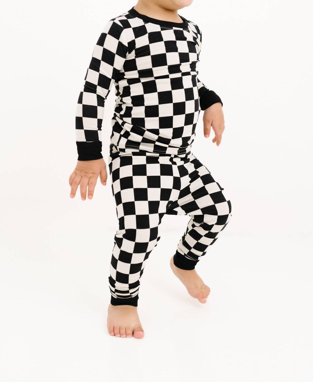 Kid's Checkered Bamboo Set