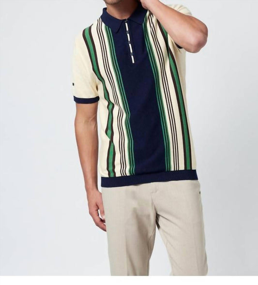 No Time For Dreaming Striped Knit Polo - Plus