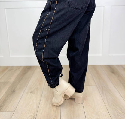 Wild Whispers High-rise Cotton Blend Barrel Jeans