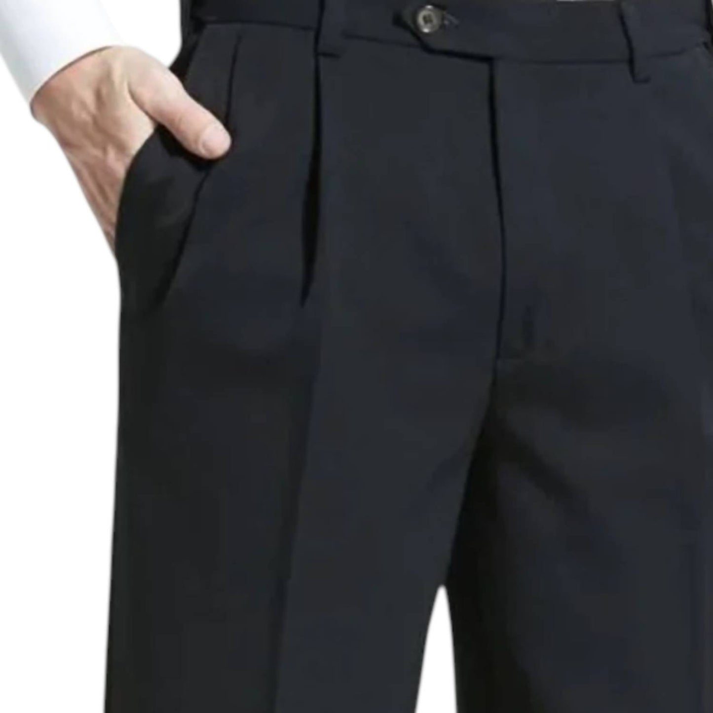 Double Reverse Pleat Worsted Wool Gabardine Trouser