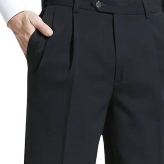 Double Reverse Pleat Worsted Wool Gabardine Trouser