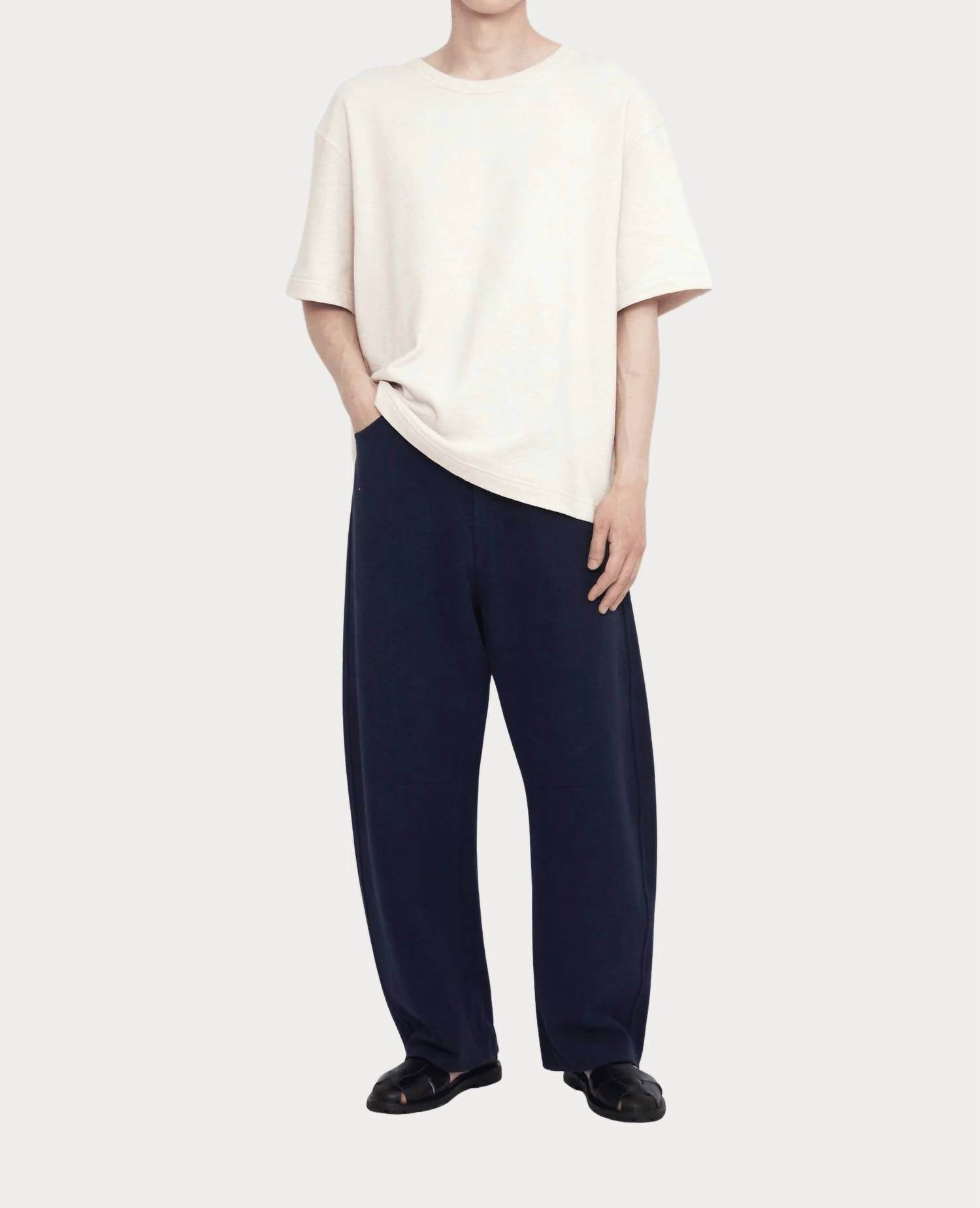 7115 by SZEKI - Relaxed Curve Legged Trouser - Rack Hunt