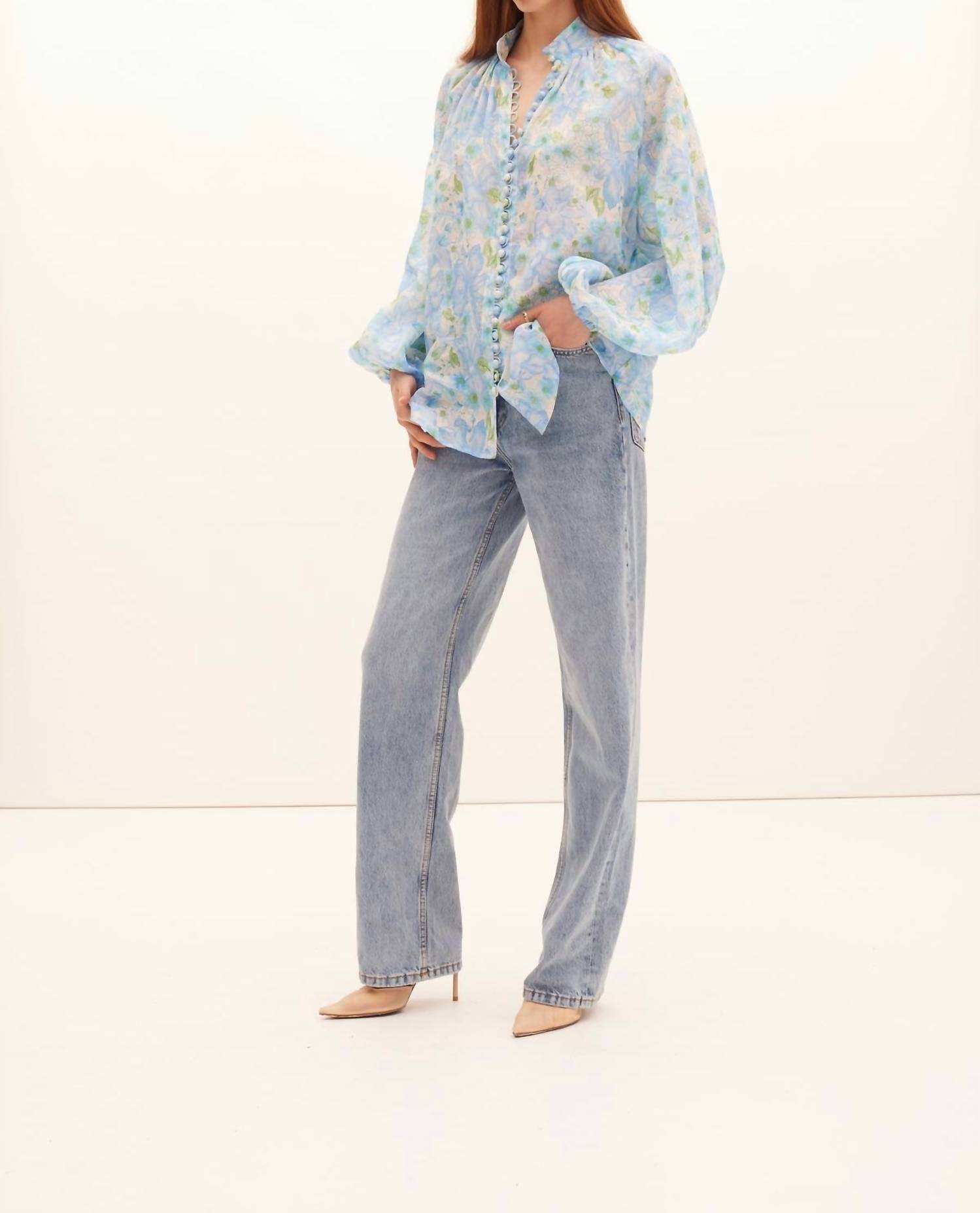 Kate Ford - Poinsettia Buttoned Blouse - Rack Hunt