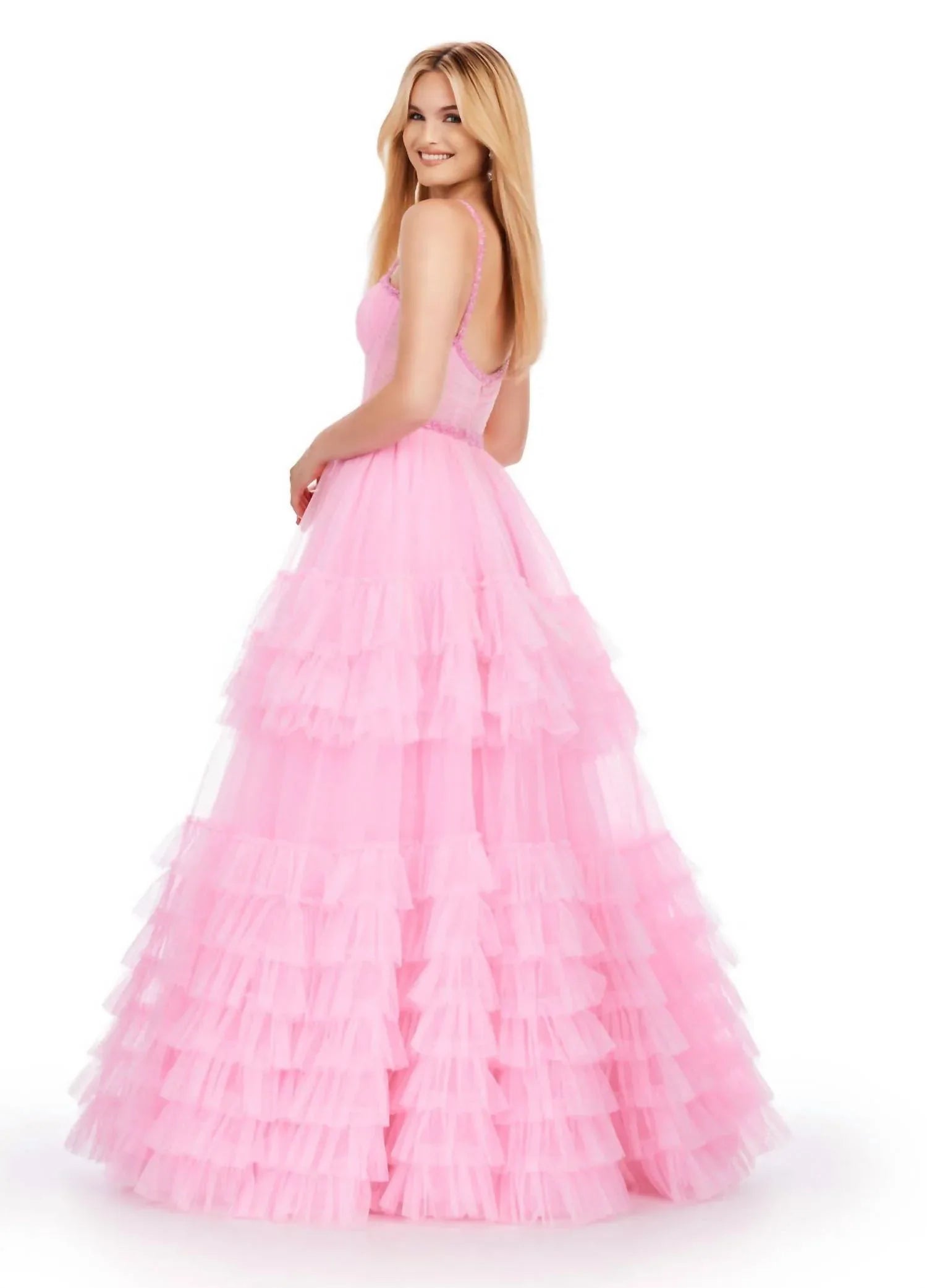 ASHLEYlauren - Tulle Prom Dress - side view - Rack Hunt