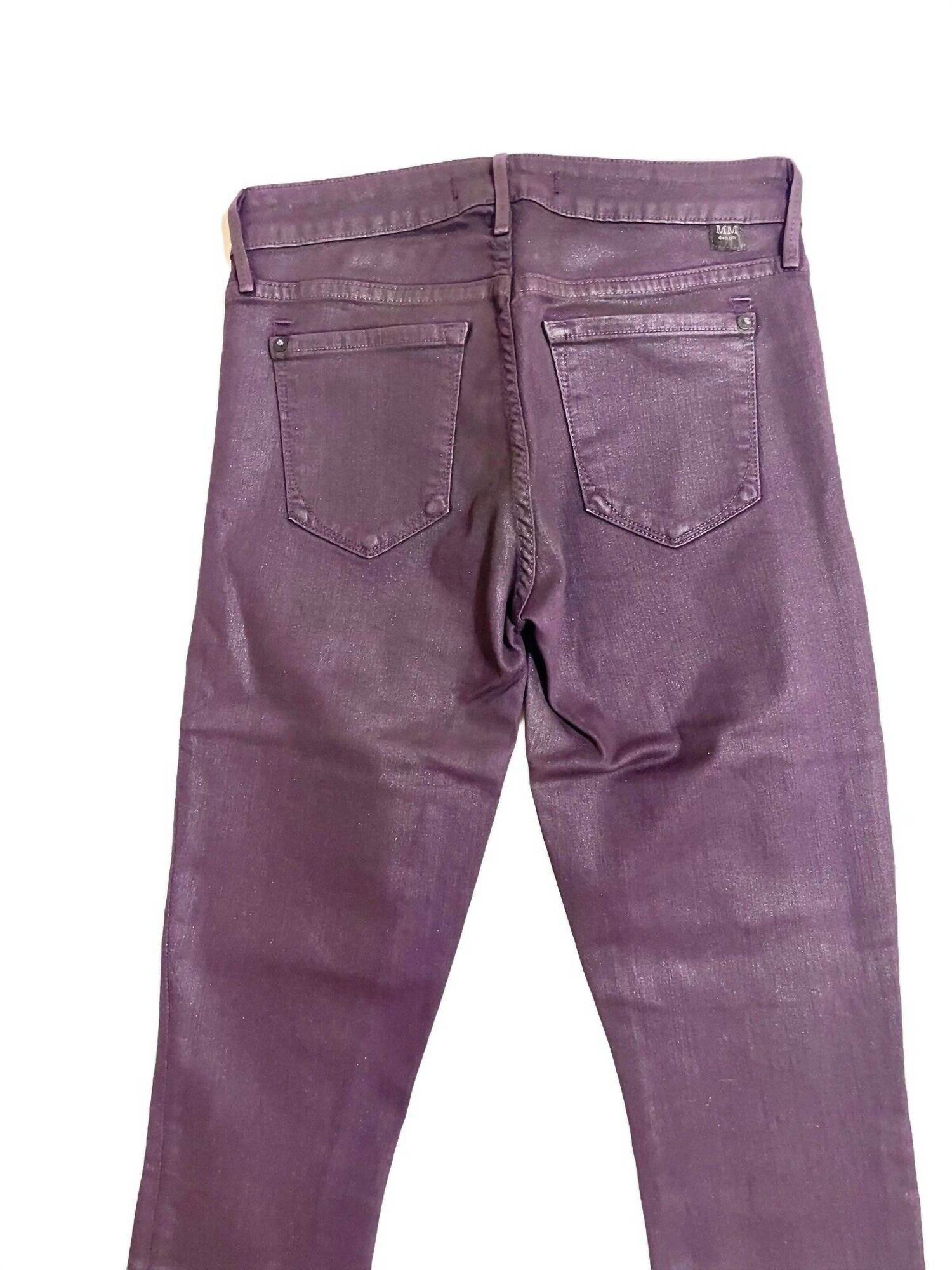 MM Denim - Women's Mid Rise Slim Coated Skinny Jeans - Rack Hunt -