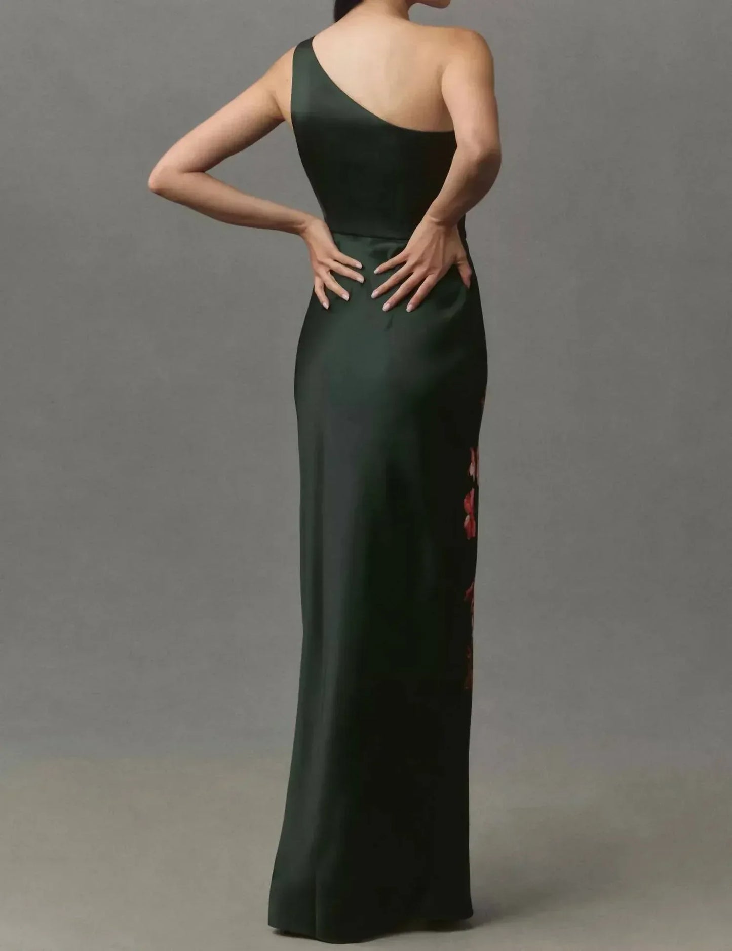 BHLDN - Dylan One-shoulder Stretch Satin Maxi Dress - Rack Hunt