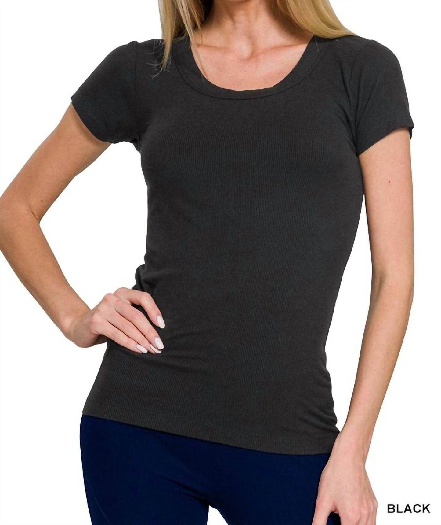 Reine Krief - Ribbed Round Neck T-Shirt - Rack Hunt -