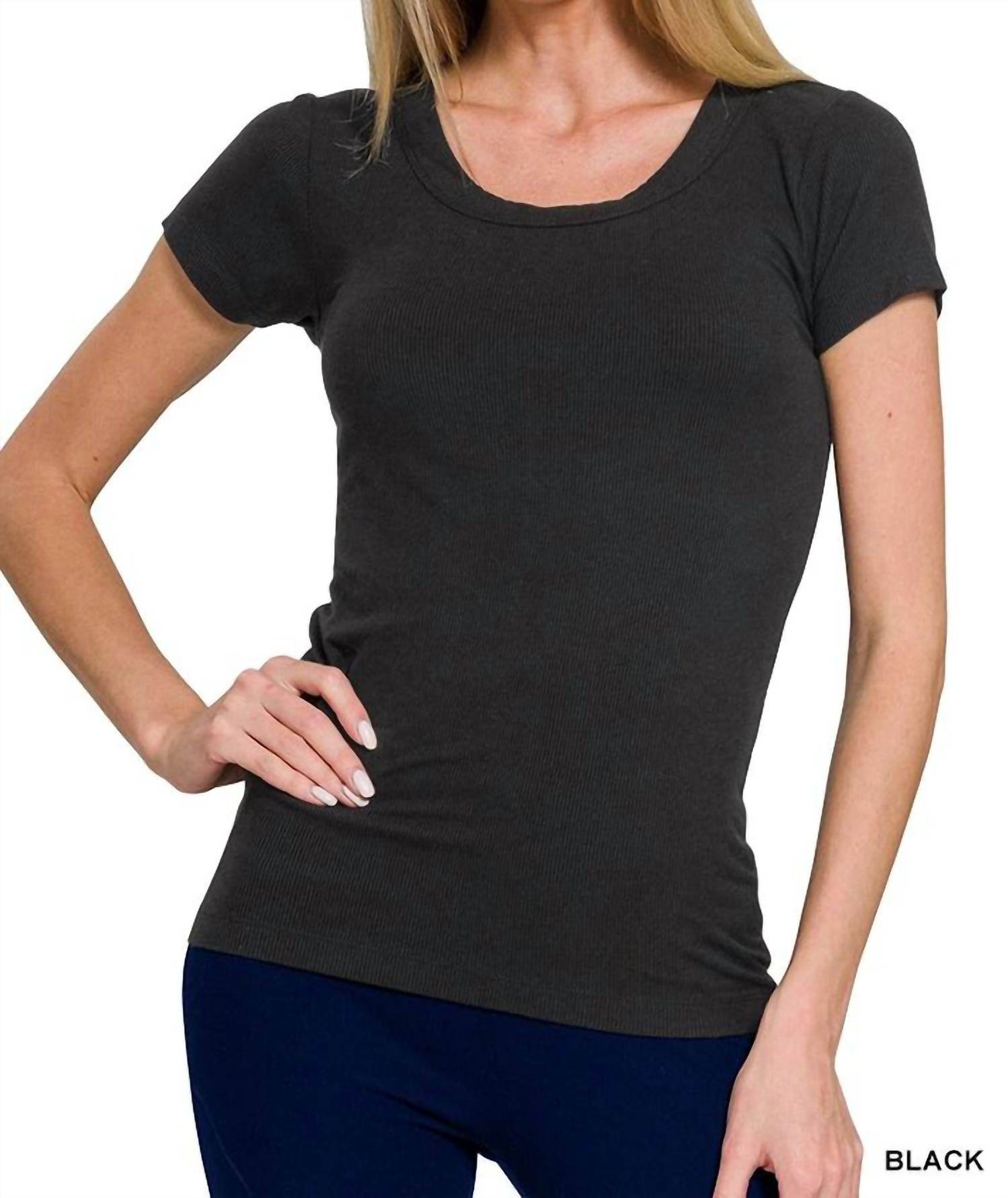 Reine Krief - Ribbed Round Neck T-Shirt - Rack Hunt -